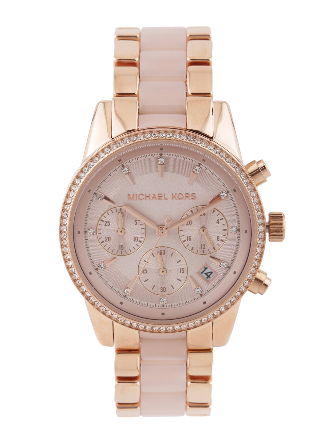 Buy Michael Kors Women Rose Gold Toned Stone Studded Dial Watch MK6307I -  Watches for Women 1311094 | Myntra