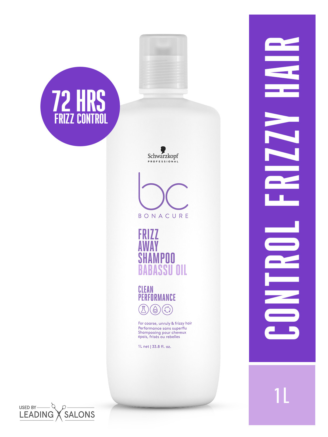 Schwarzkopf PROFESSIONAL Bonacure Frizz Away Shampoo with Babassu Oil For Dry Hair - 1L