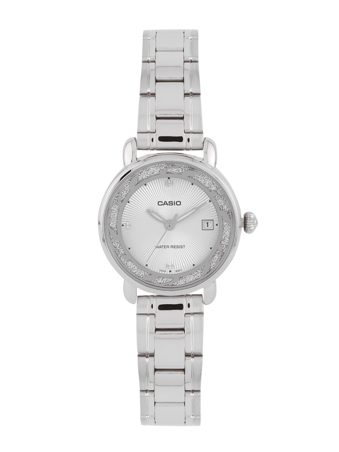 casio analogue silver watch