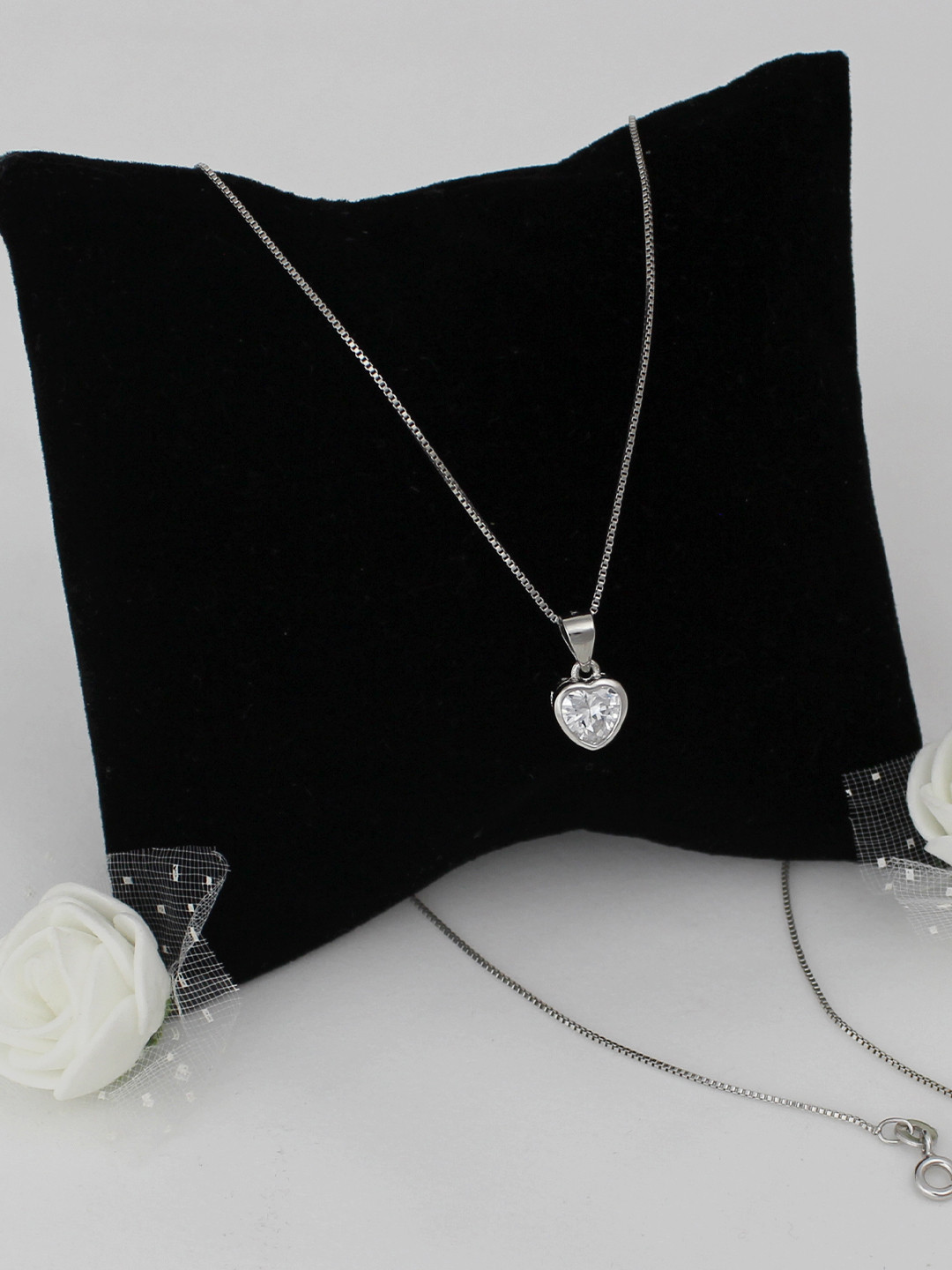 GIVA 925 Silver Coeur Pendant with Box Chain
