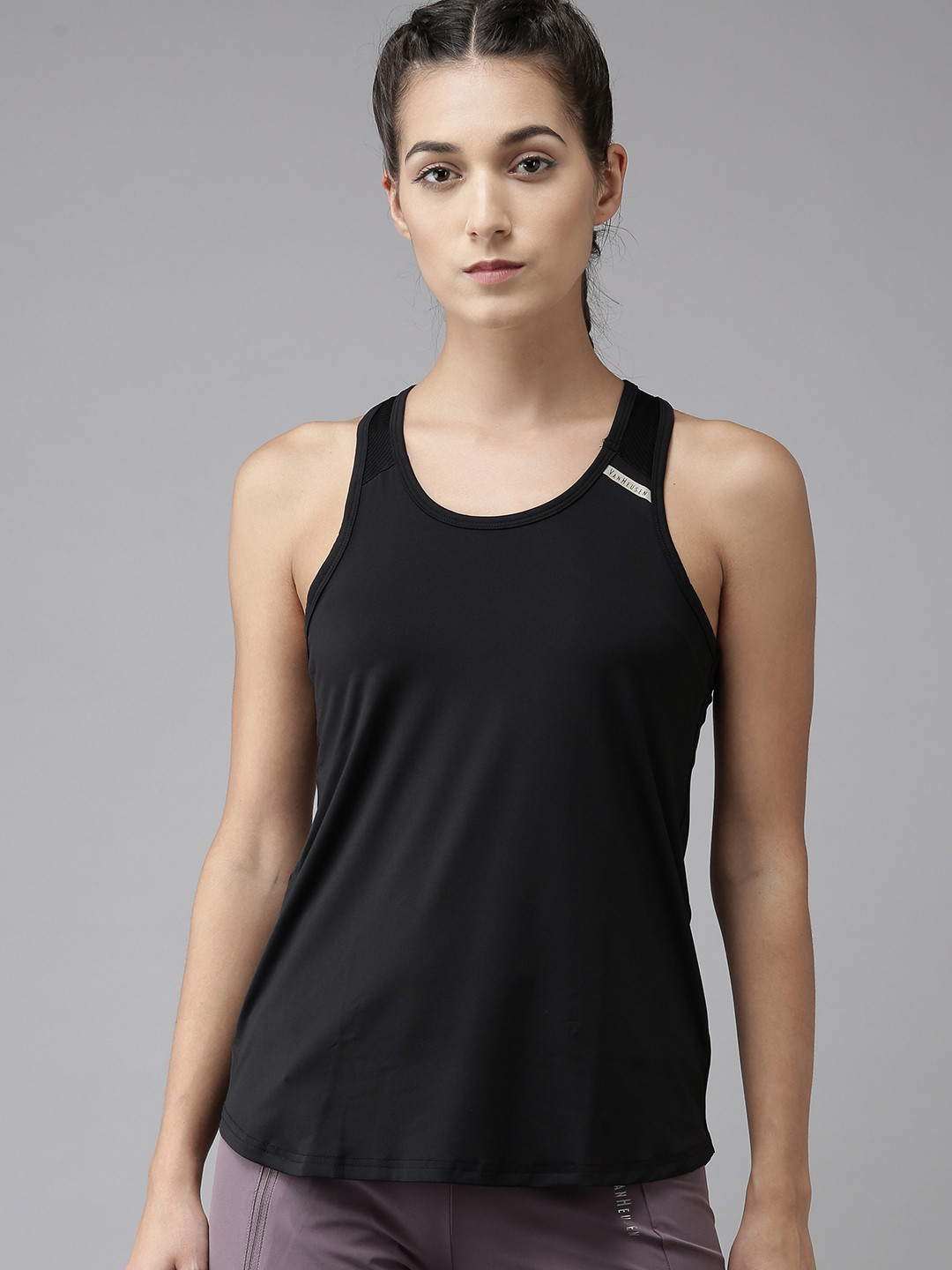 Van Heusen Women Black Printed Lounge T-shirt