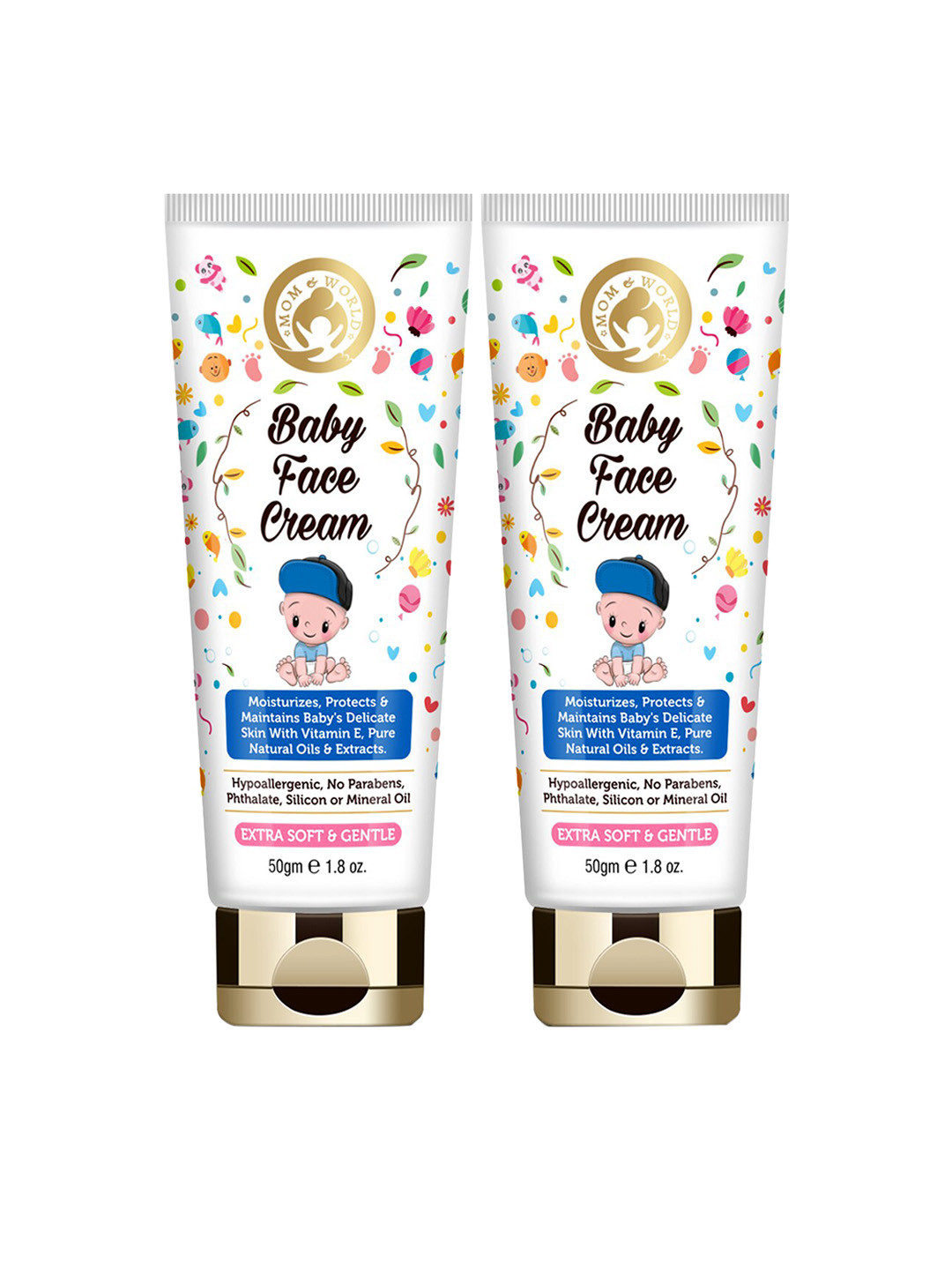 Mom & World Pack Of 2 Extra Soft & Gentle Baby Face Cream 100g