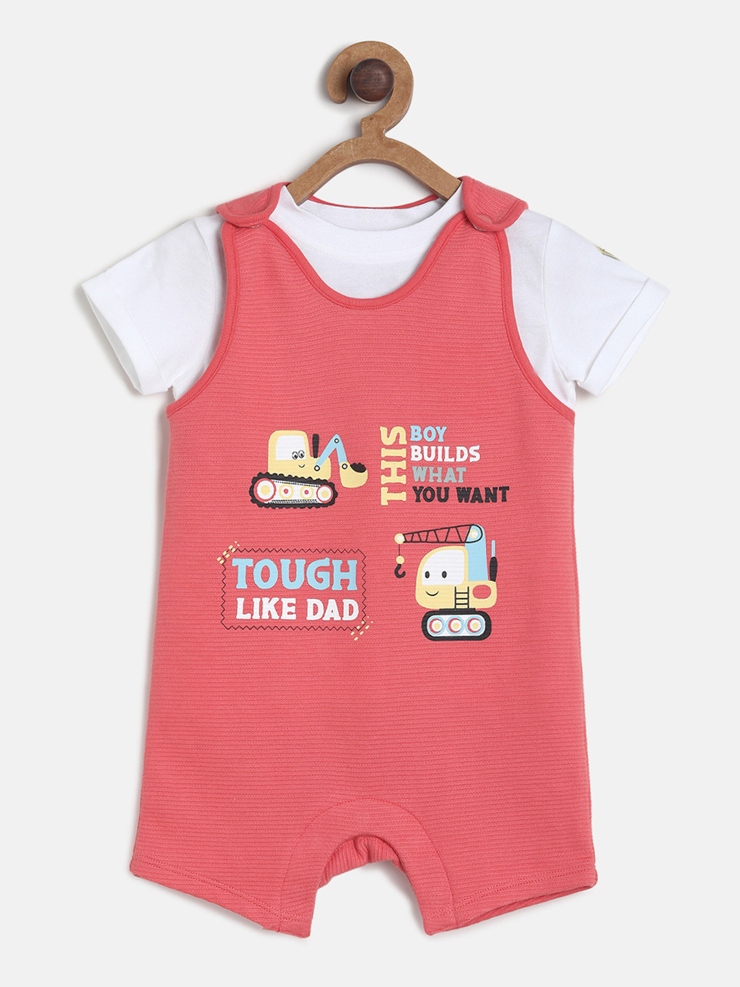 MINI KLUB Infant Boys Red & White Printed co-ords