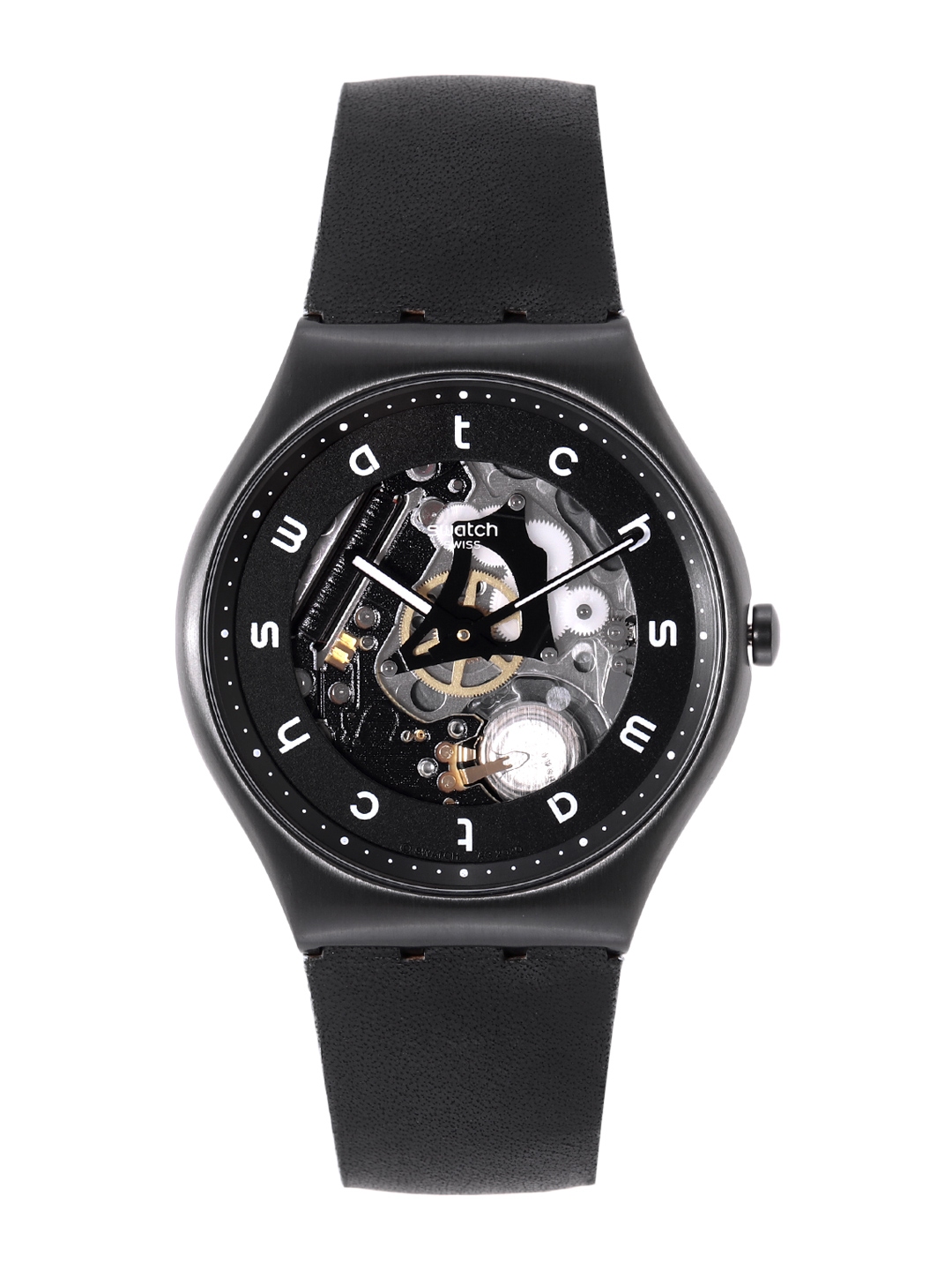 Mens black swatch watch hotsell