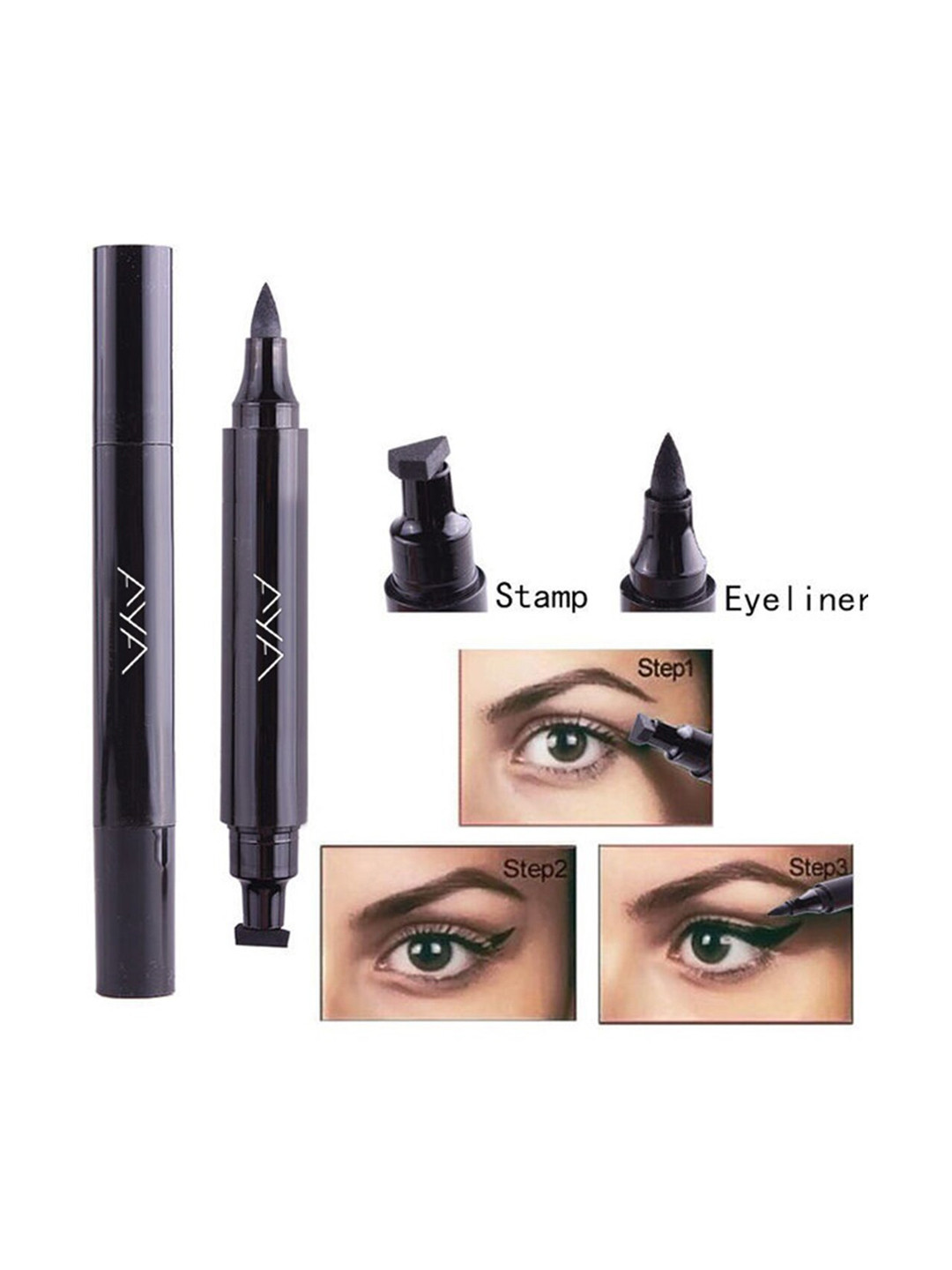 AYA Set Of Black Professional Stamp Eyeliner and Seal Eyeliner