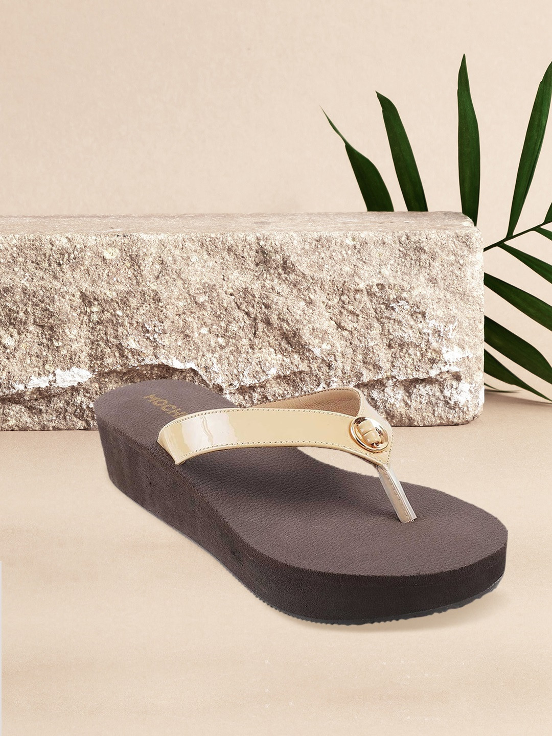 Mochi Women Brown Solid Heels