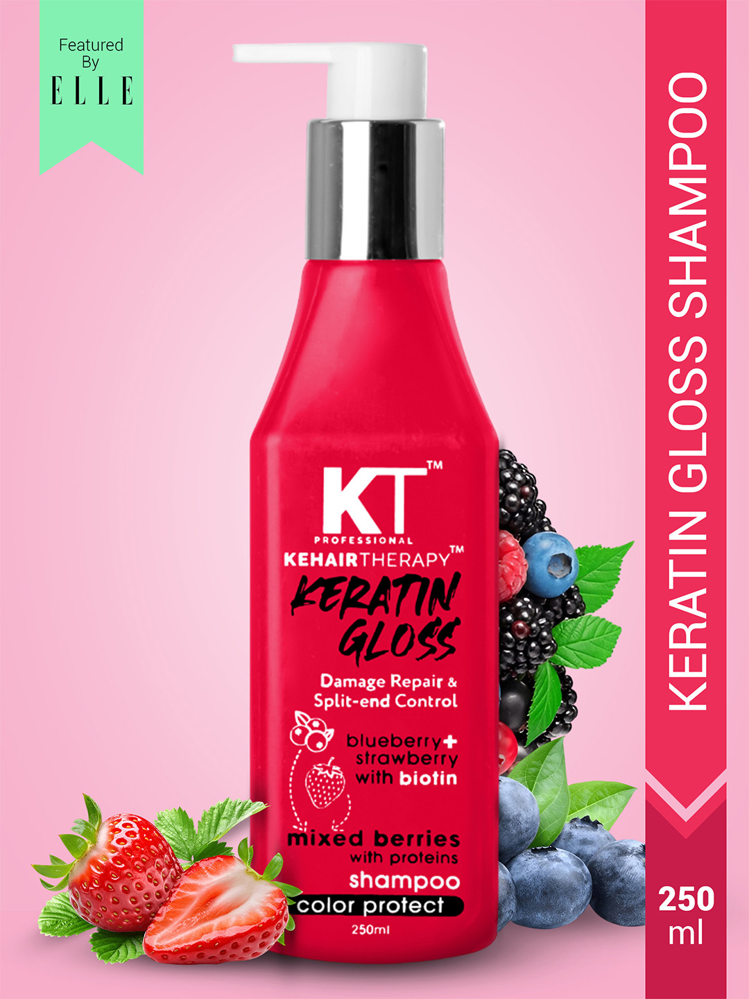 KEHAIRTHERAPY Professional Keratin Gloss Damage Repair & Split End Control Shampoo 250ml