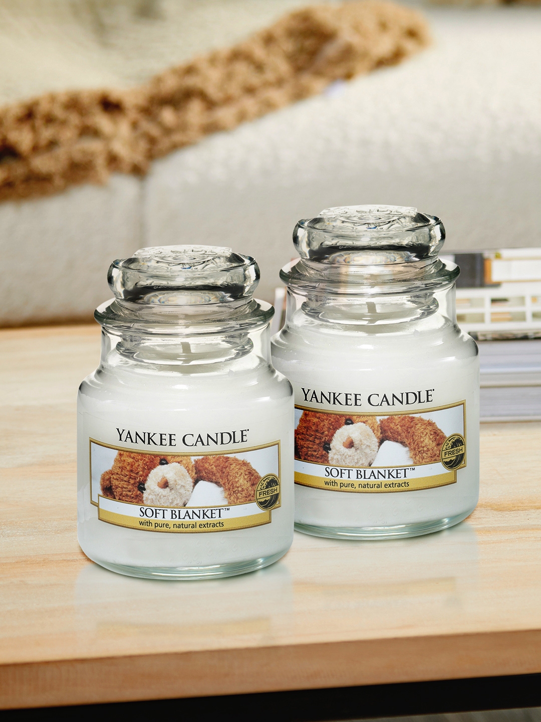 Buy YANKEE CANDLE Set Of 2 White Solid Soft Blanket Scented Jar Candles -  Candles for Unisex 13180534