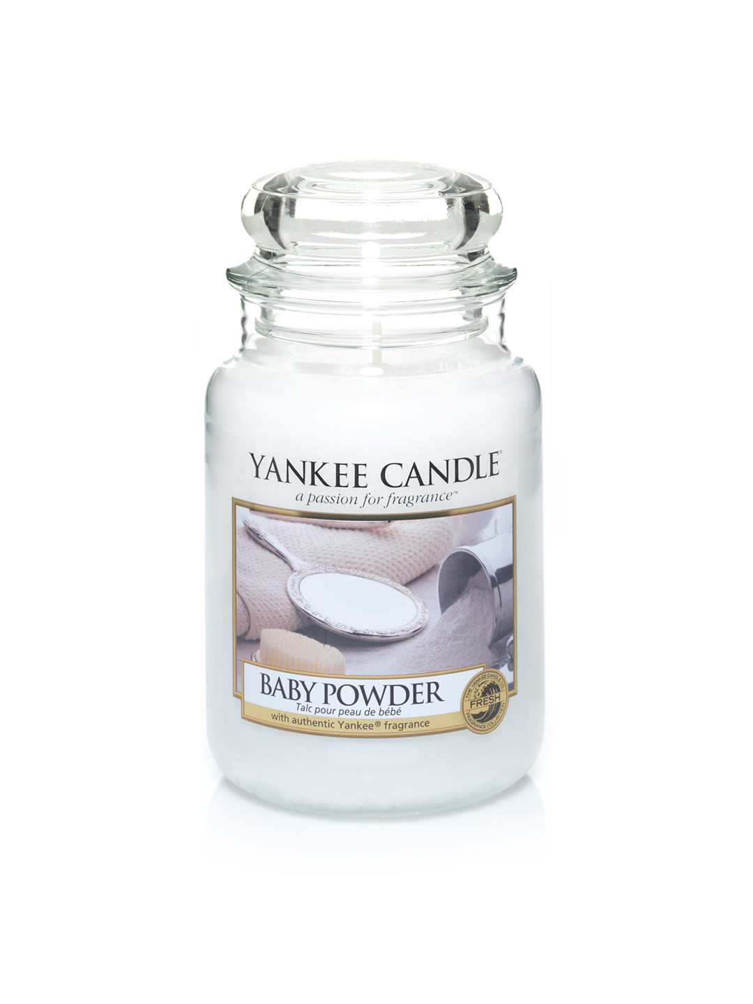 YANKEE CANDLE Baby Powder Scented 1 Wick Solid Geometric Regular Jar Candles