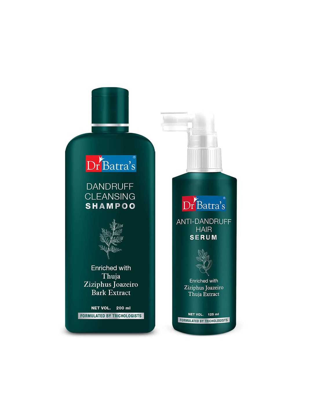 Dr. Batras Set Of Dandruff Cleansing Shampoo 200ml & Anti Dandruff Hair Serum 125ml