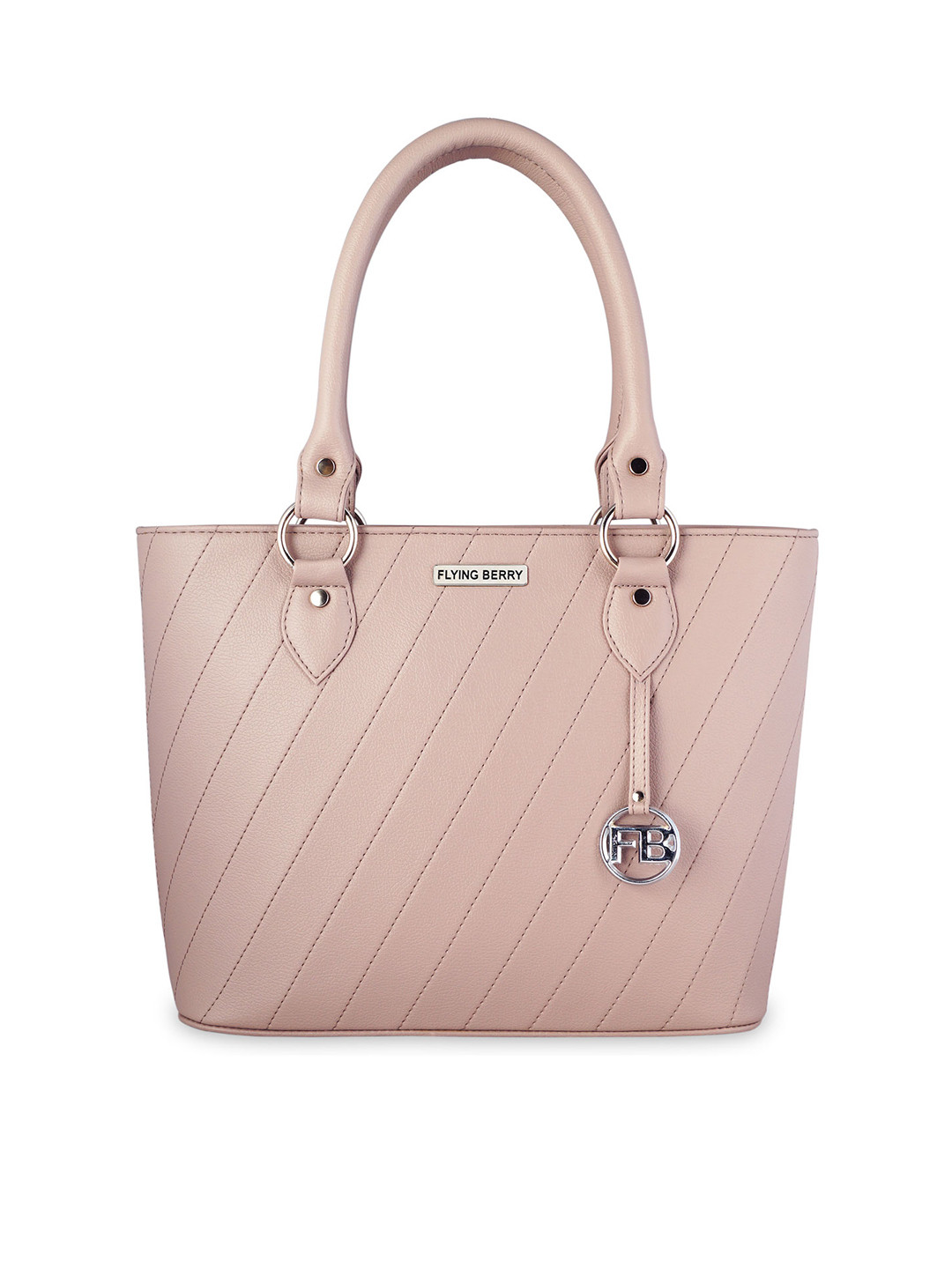 FLYING BERRY Pink Solid Handheld Bag