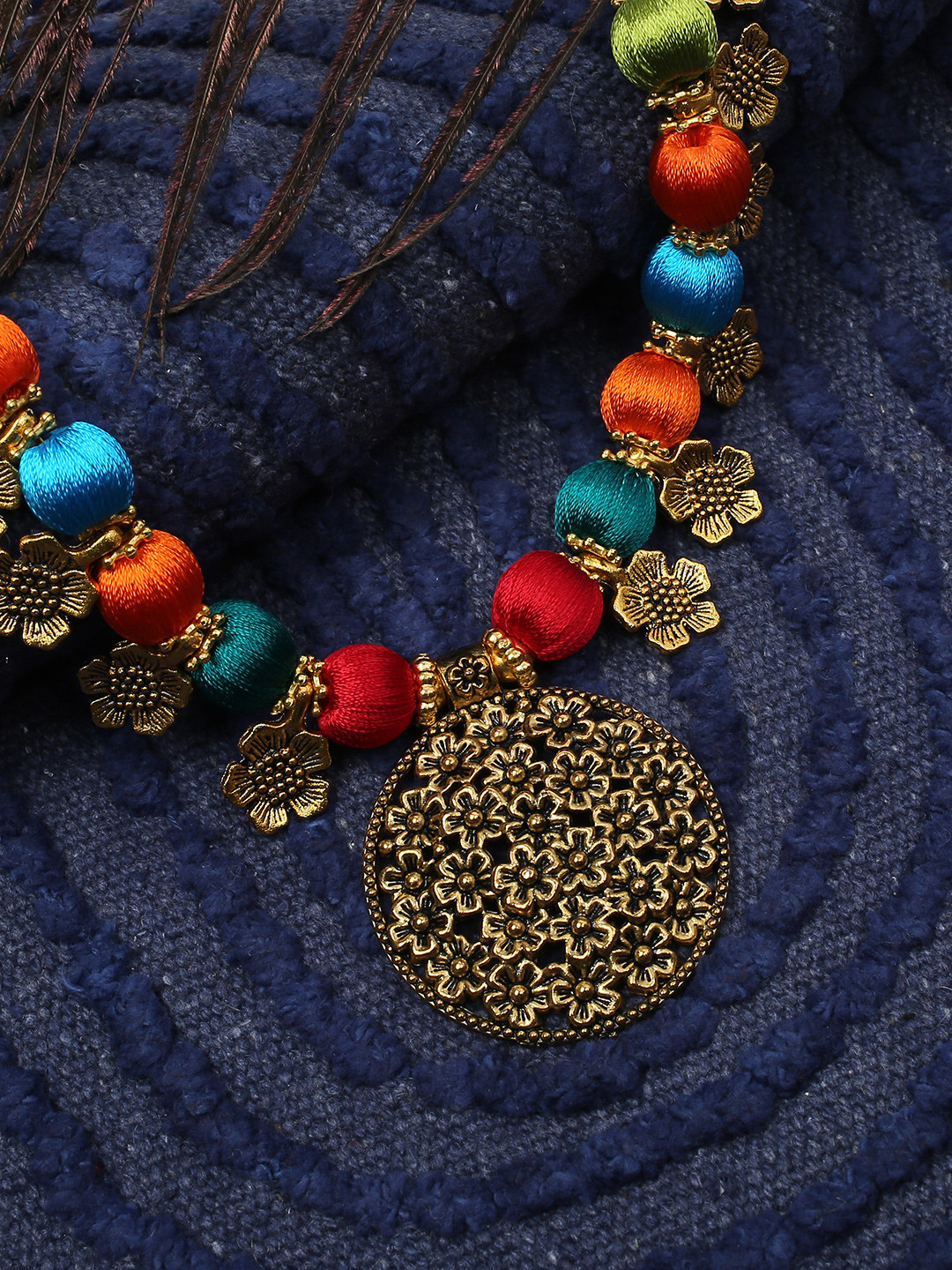 AKSHARA Women Gold Toned Handcrafted Long Pendent Necklace