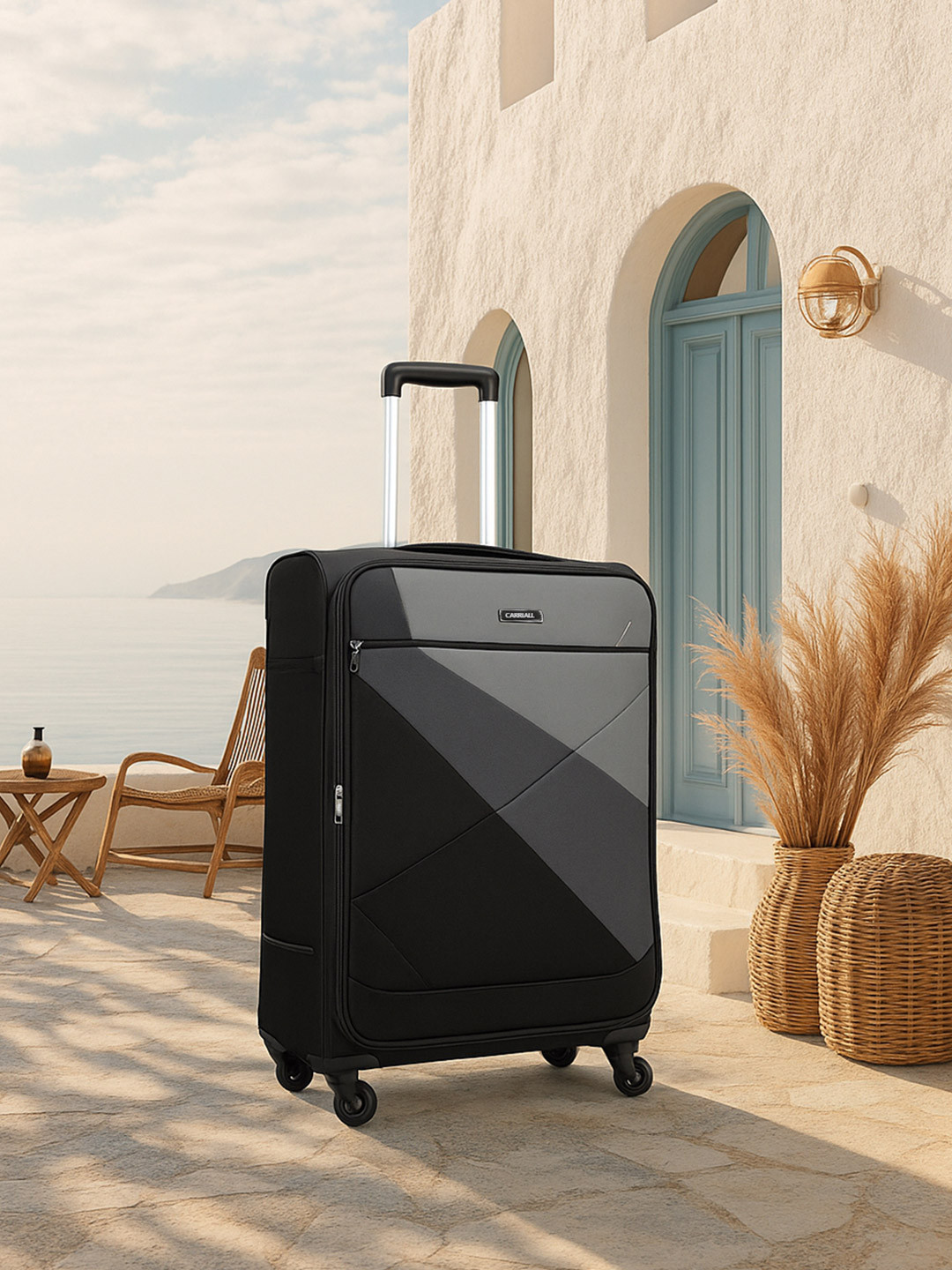 CARRIALL Vista Colourblocked Soft-Sided Large Trolley Suitcase