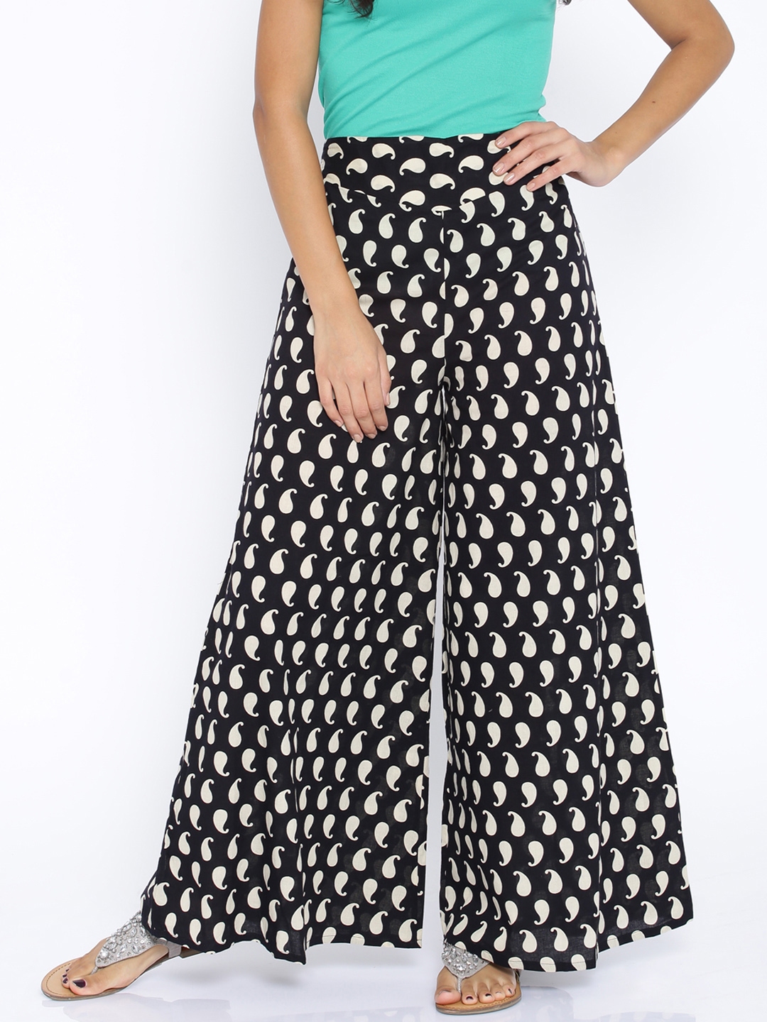 Buy online Block Printed Flared Palazzo from Skirts tapered pants   Palazzos for Women by Sahila The Label for 1699 at 58 off  2023  Limeroadcom