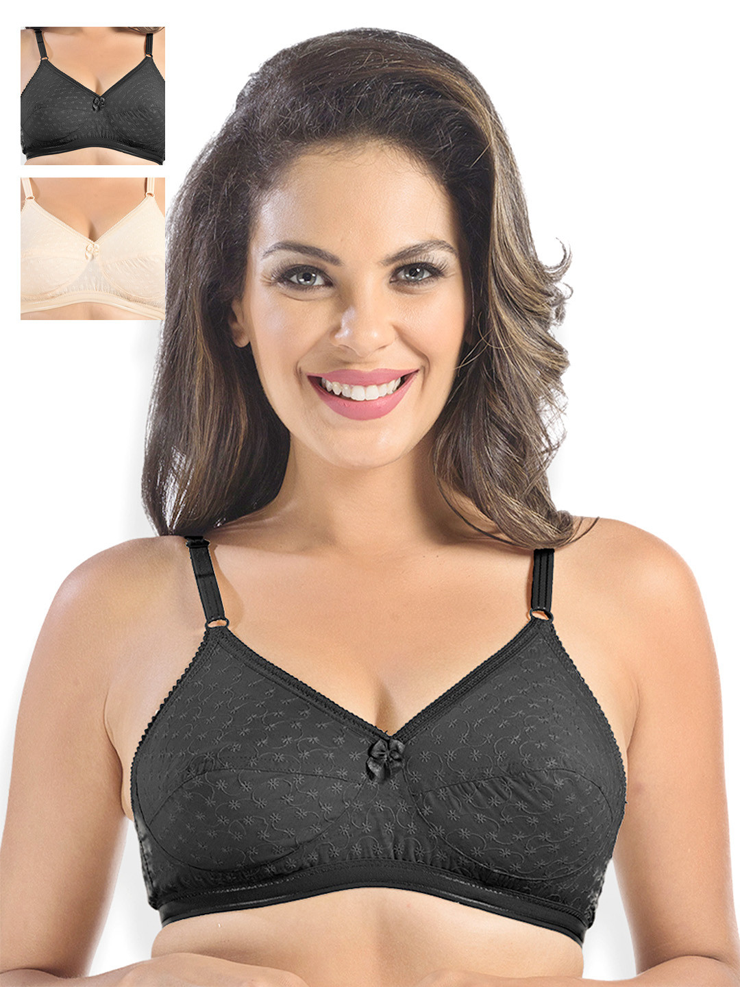 Sonari Pack of 3 Embroidered Full-Coverage Bras