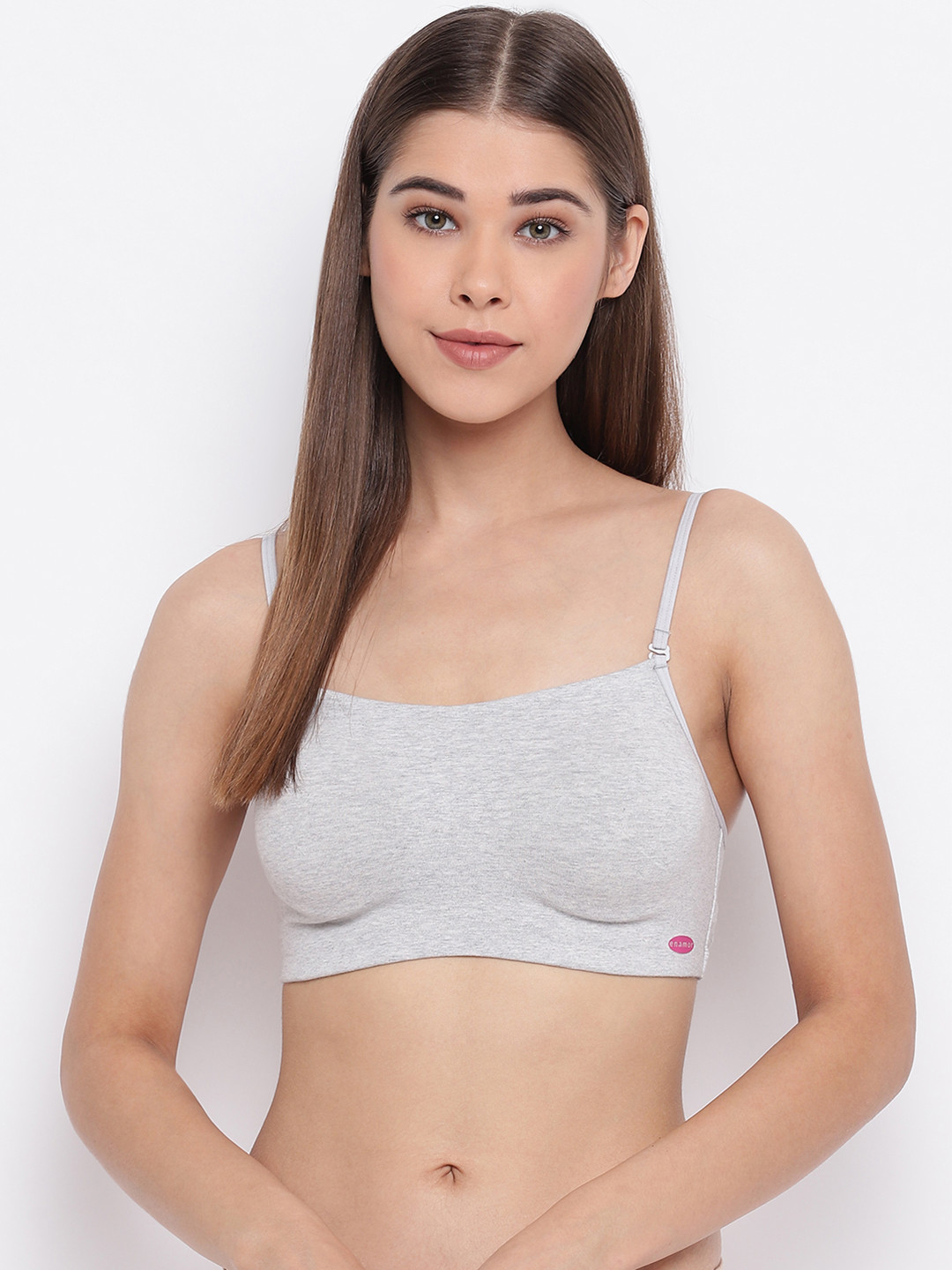 Enamor Grey Non-Wired Non Padded High Coverage Cami Bra A022