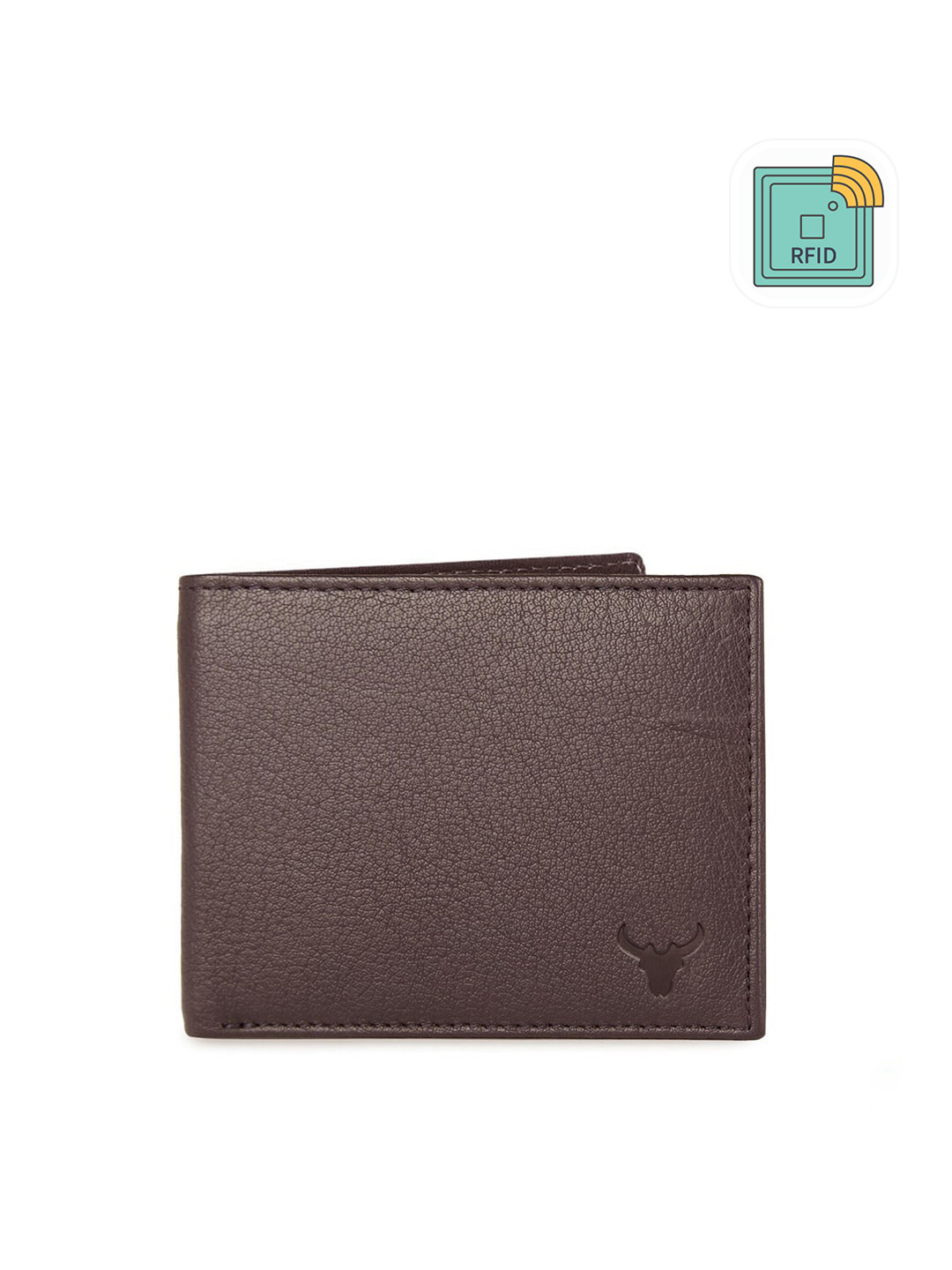 NAPA HIDE Men Brown Solid RFID Protected Leather Two Fold Wallet