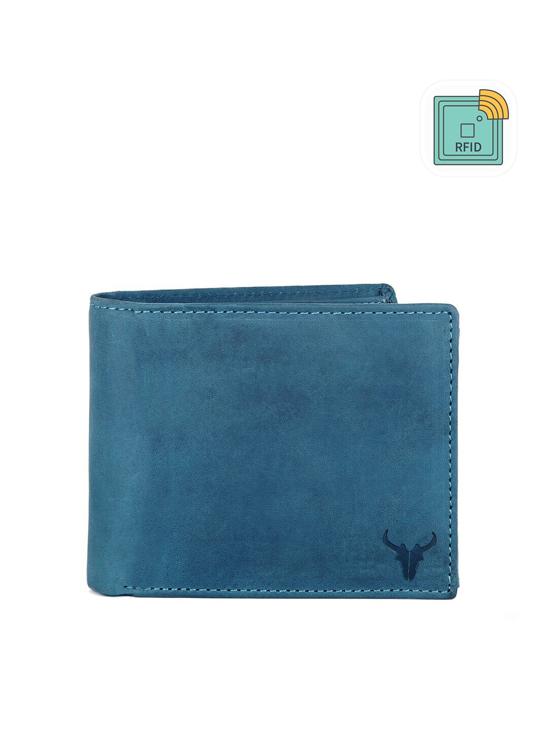 NAPA HIDE Genuine Leather Men Blue Wallet