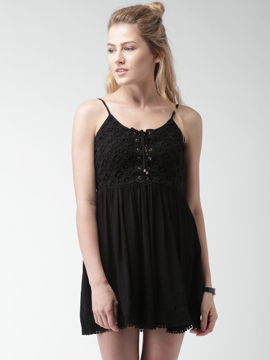FOREVER 21 Black Slip Dress