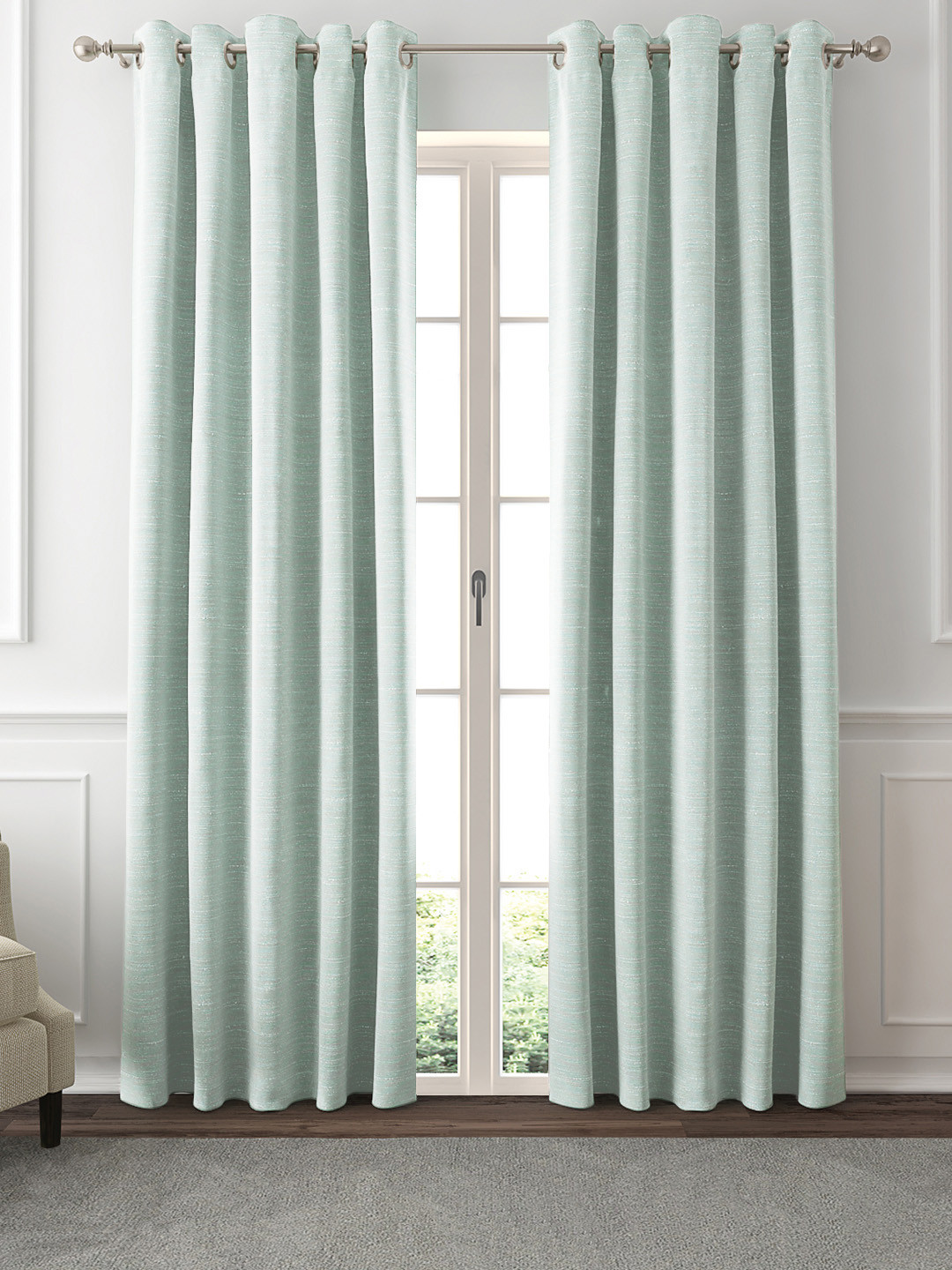 GM Green Set of 2 Green Curtain Curtains