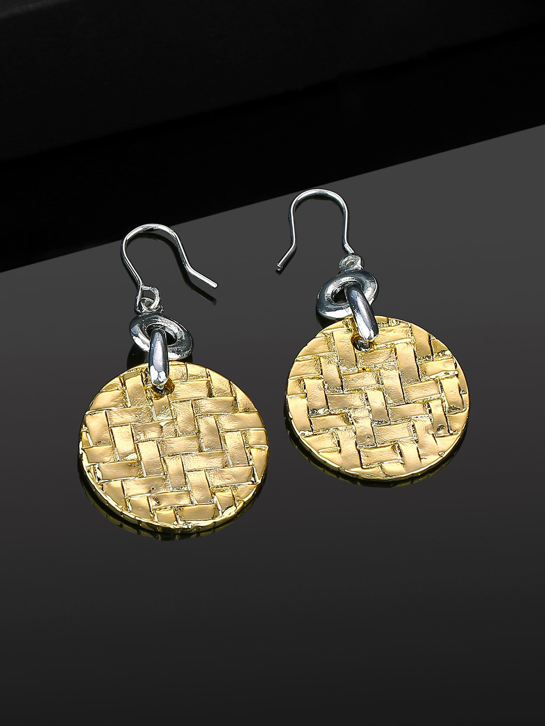 Estele Gold-Plated Teardrop Shaped Drop Earrings