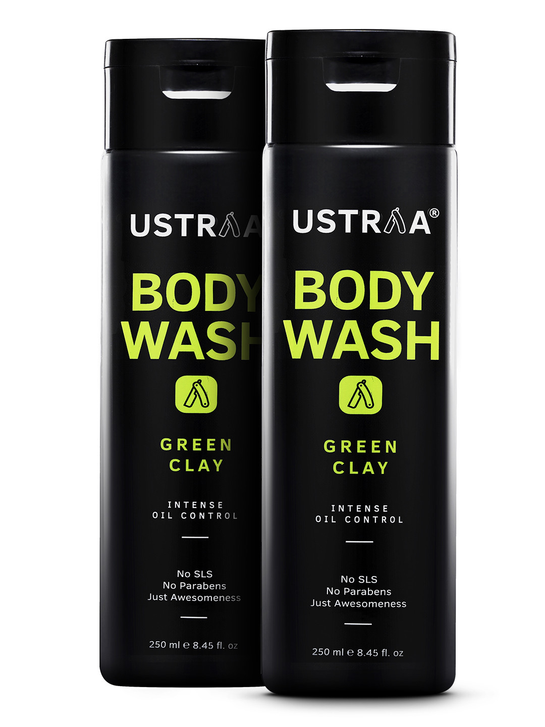 Ustraa Men Set of 2 Green Clay Body Washes 500ml