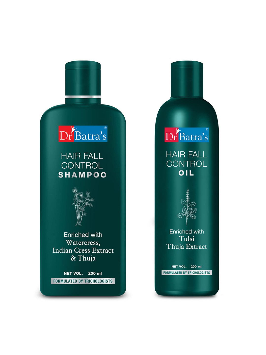 Dr. Batras Hair Fall Control Oil & Shampoo For Healthier Scalp - 200ml Each