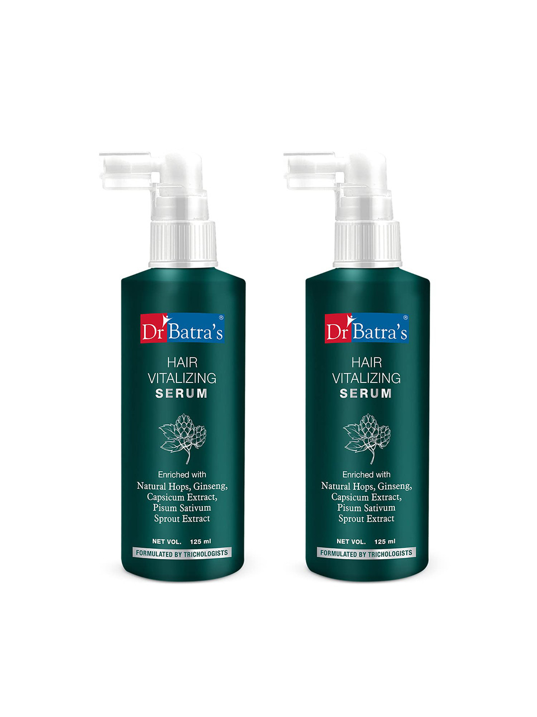 Dr. Batras Set Of 2 Hair Vitalizing Serum Enriched with Natural Hops & Ginseng- 125ml Each