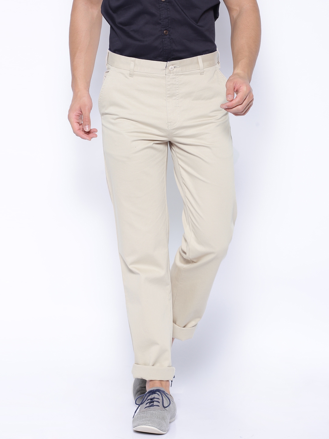 Buy MidRise Slim Fit Chinos with Contrast Taping online  Looksgudin