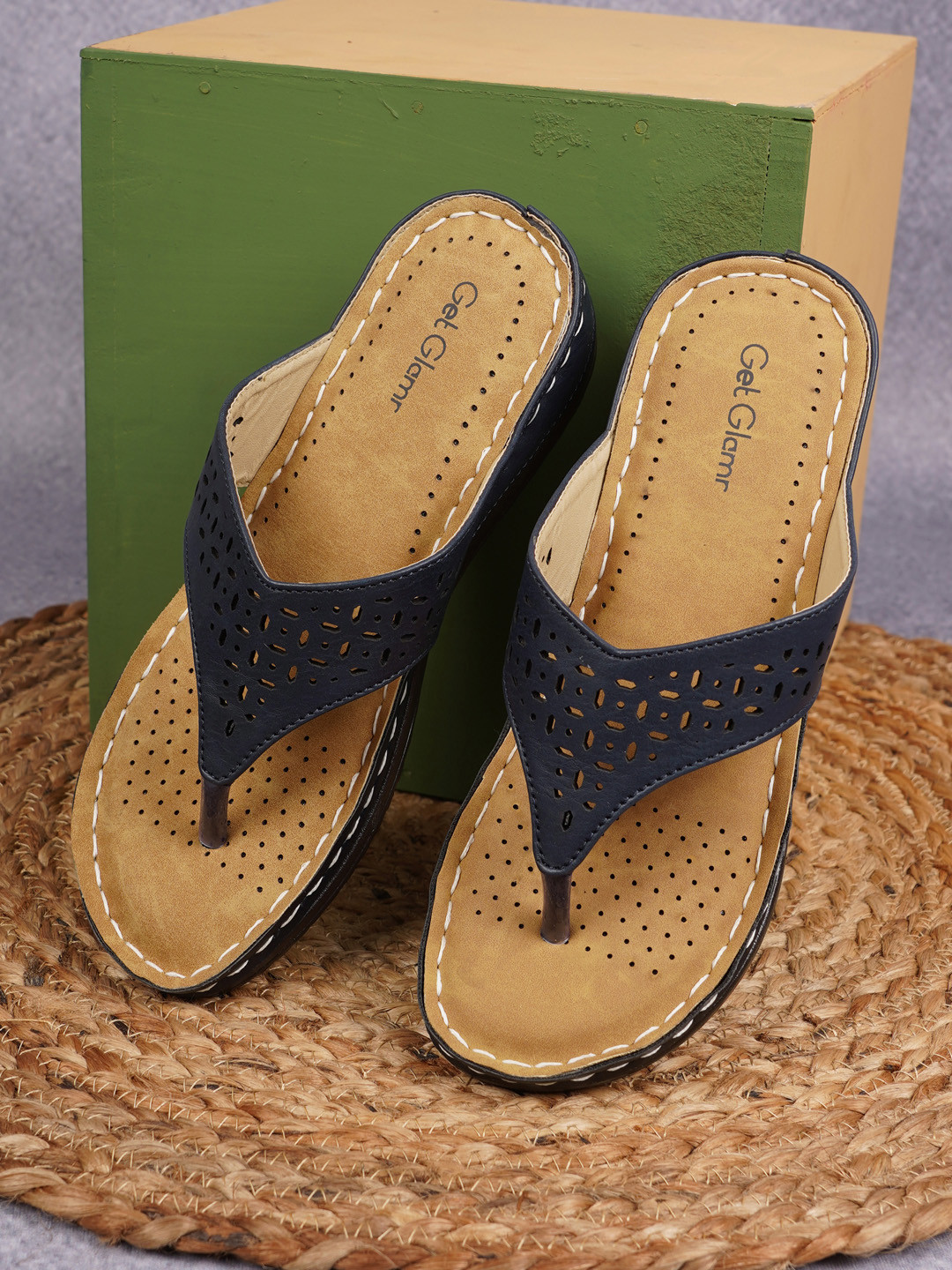 Get Glamr Women Navy Blue Solid Heels