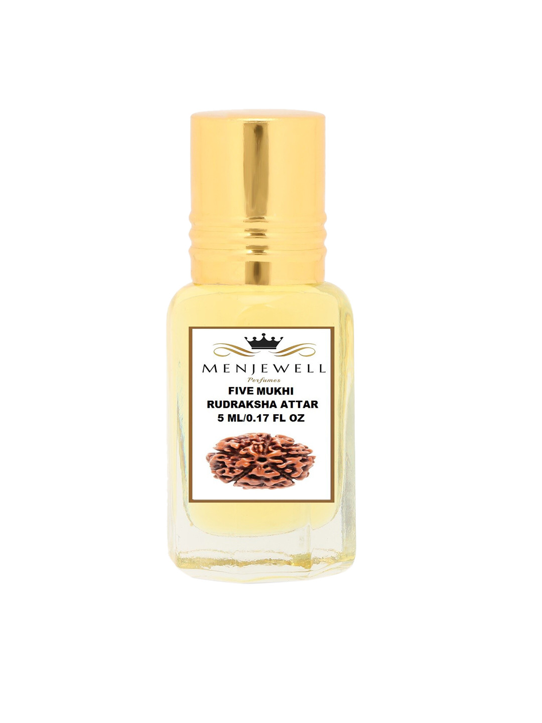 Menjewell Five Mukhi Rudraksha Floral Attar