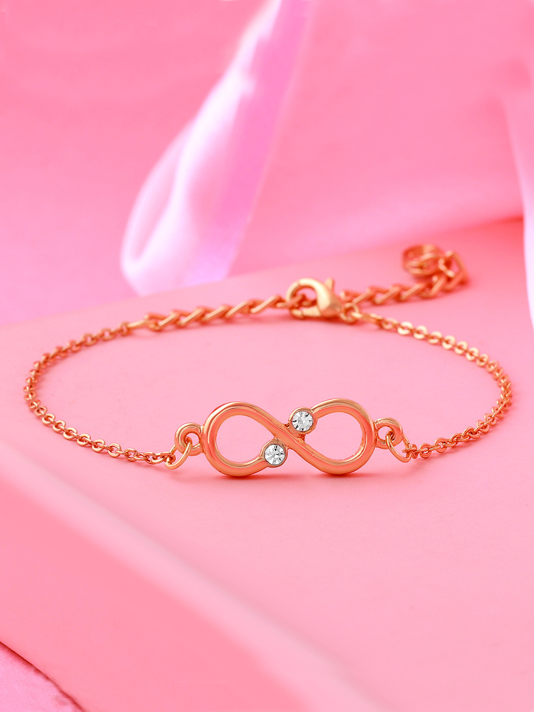 Estele Rose Gold-Plated Swarovski Stones Bracelet