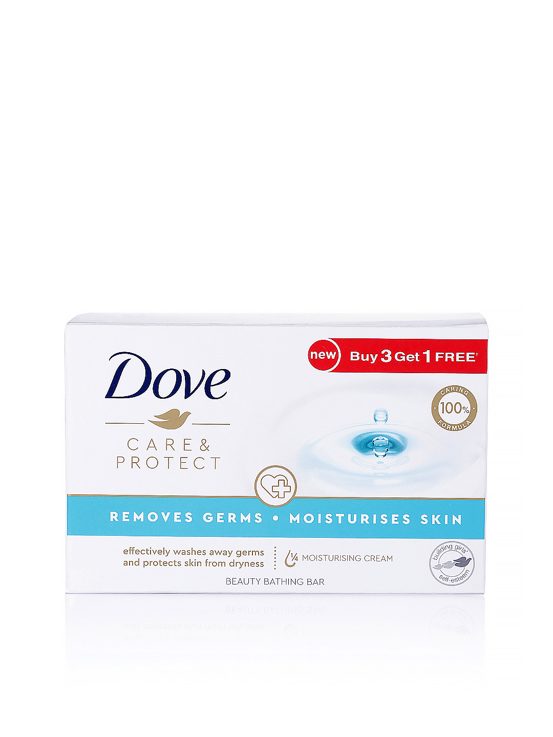 Dove Set of 4 Care & Protect Moisturising Cream Beauty Bathing Bar