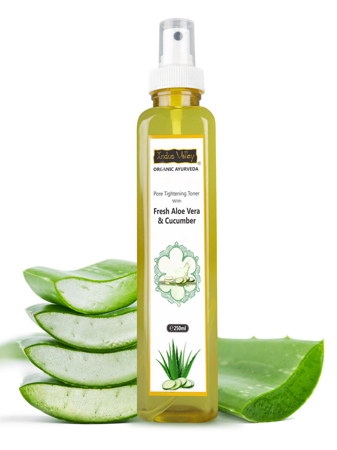 Indus Valley Bio organic Set of 2 Amla Fruit Powder & Fresh Aloe Vera & Cucumber Toner