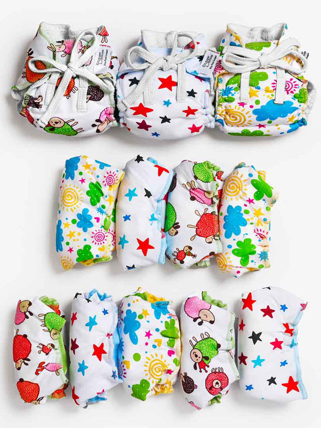 SuperBottoms Infants Organic Cotton Padded DryFeel Baby Langot-Nappy