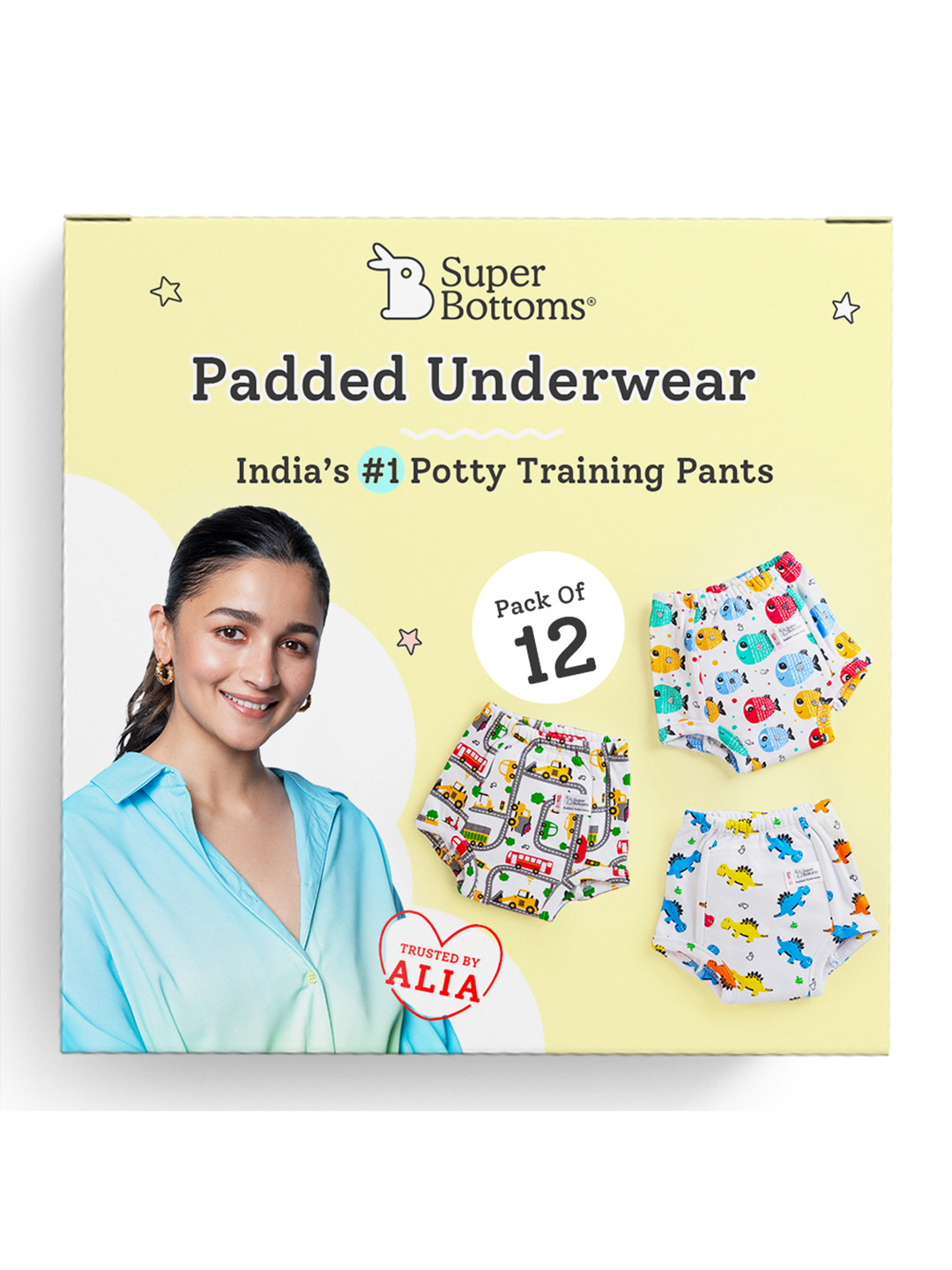 Super Bottoms Infant Pure Cotton Potty Training Padded Semi Water Proof Sustainable Pull Up Pants