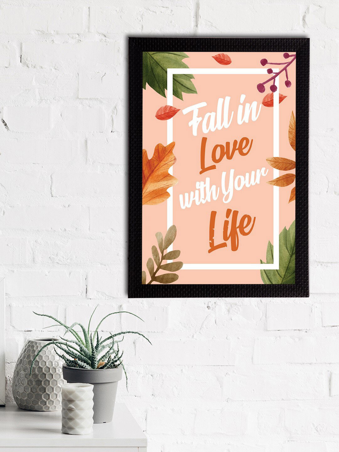 eCraftIndia Pink Motivational Quote Satin Matt Textured UV Art Paintings