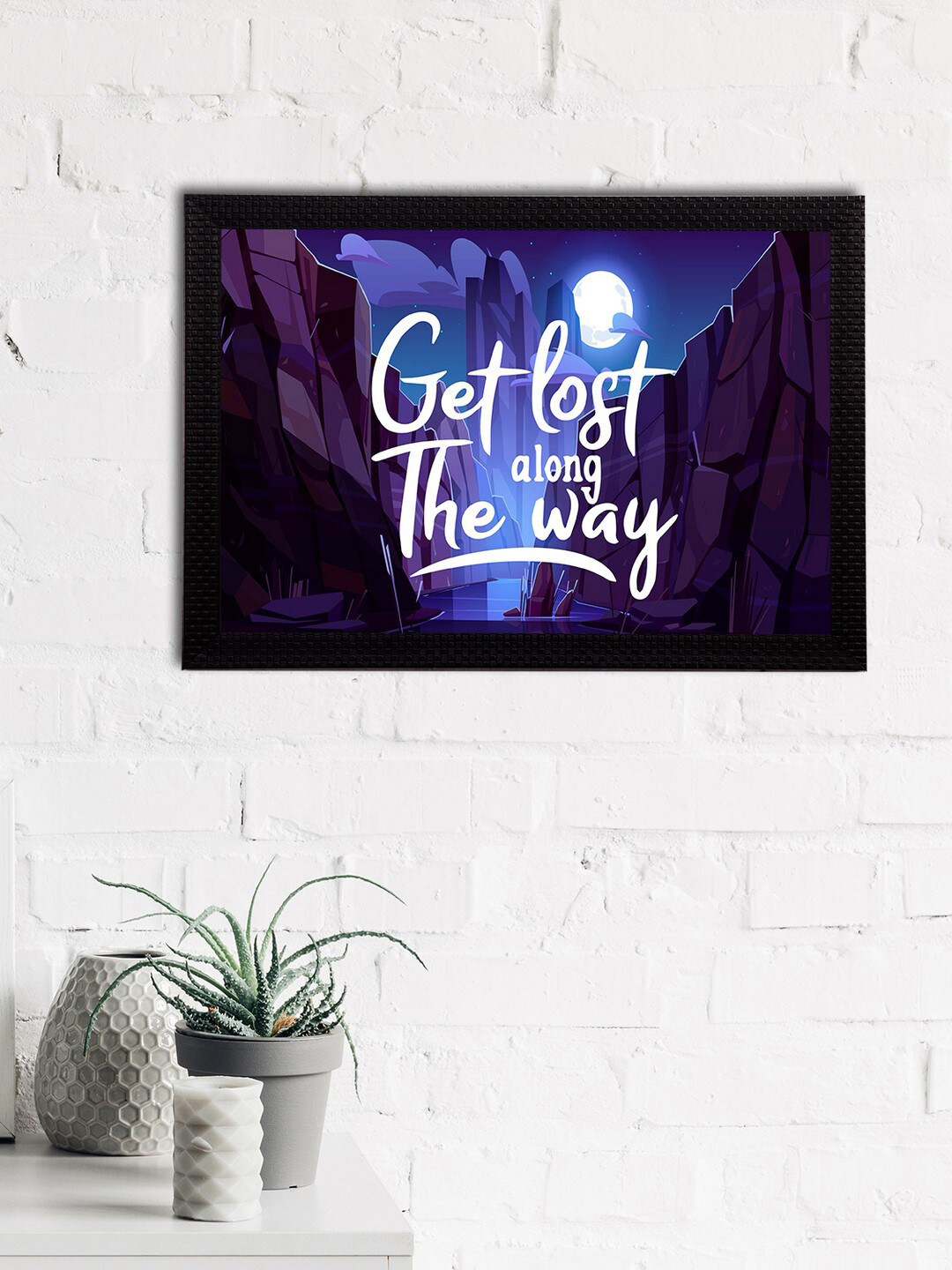 eCraftIndia Get Lost Along The Way Paper Wall Rectangle Paintings Wall Art -13.8x9.8In