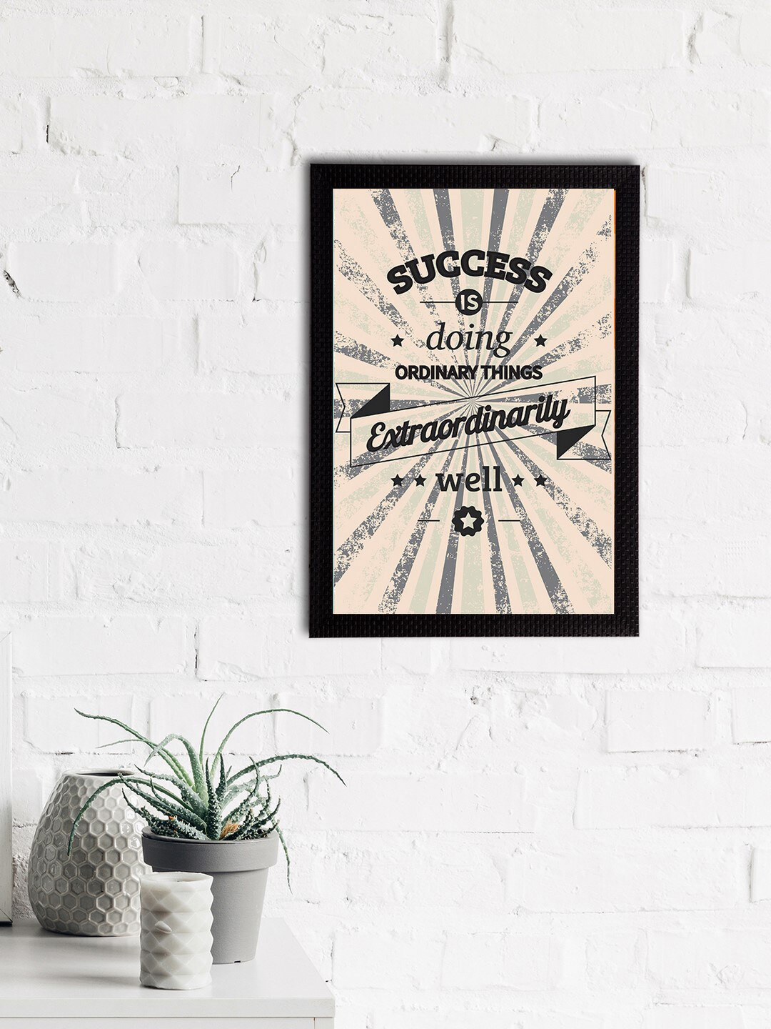 eCraftIndia Quote Printed Rectangle Portrait Photographs Wall Art- 14x10In