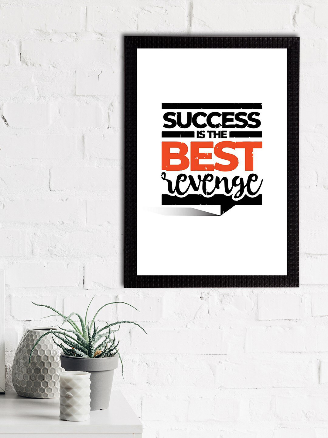 eCraftIndia Motivational Quote Paper Wall Rectangle Paintings Wall Art -20 x 14 In