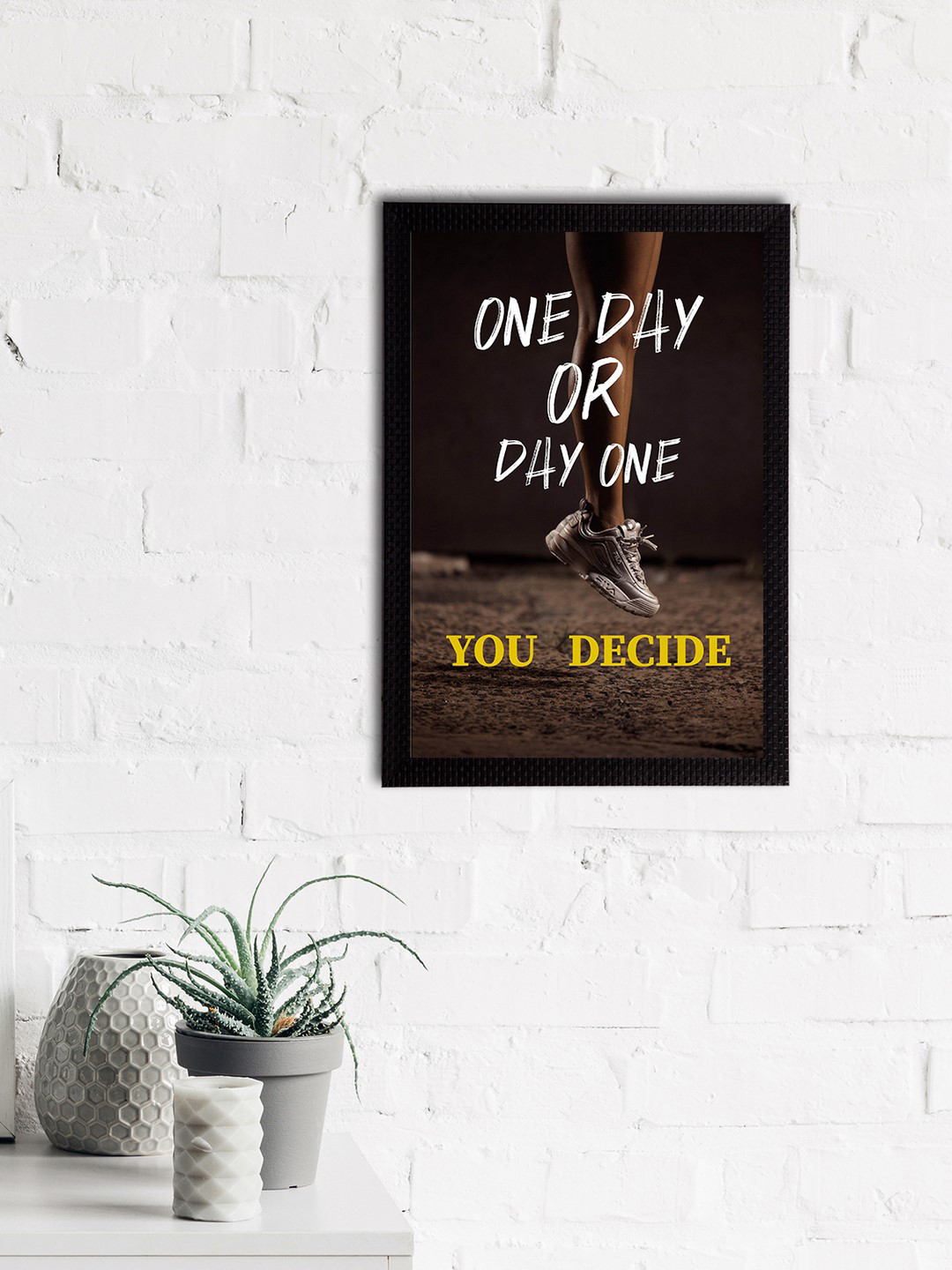 eCraftIndia Motivational Quote Satin Matt Texture UV Art Painting