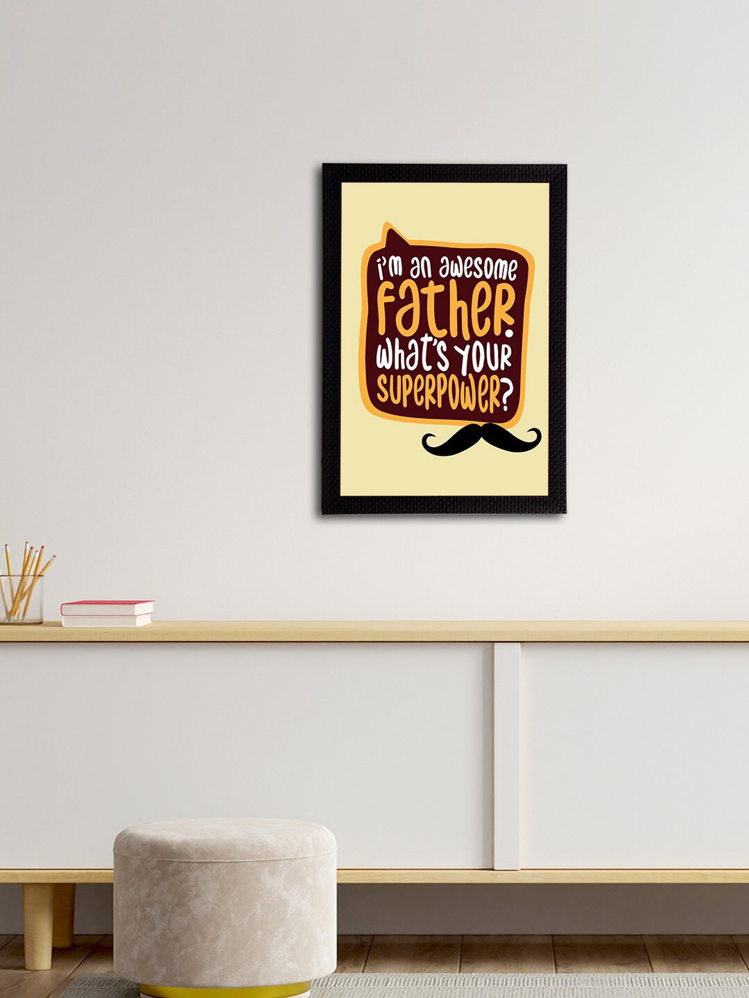 eCraftIndia Quote Printed Rectangle Portrait Paintings Wall Art - 14x10In