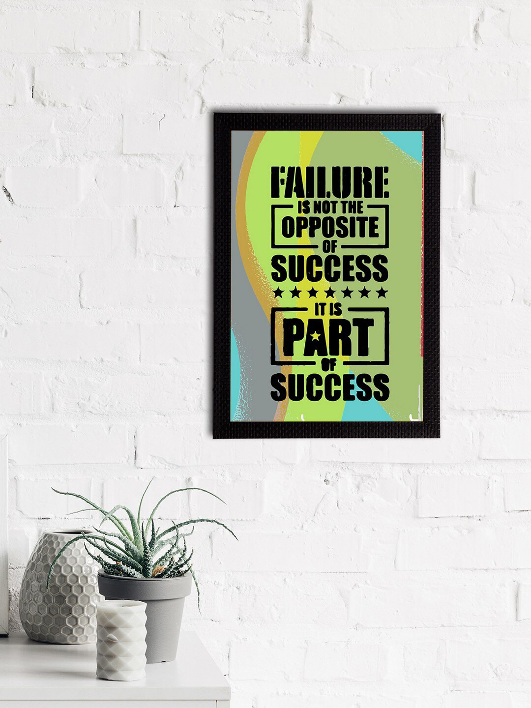 eCraftIndia Green Failure Is Not the Opposite of Success It is Part of Success Painting