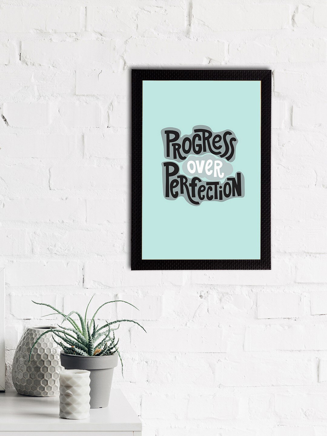 eCraftIndia Progress Over Perfection Wall Rectangle Photographs Wall Art - 14 x 10 In