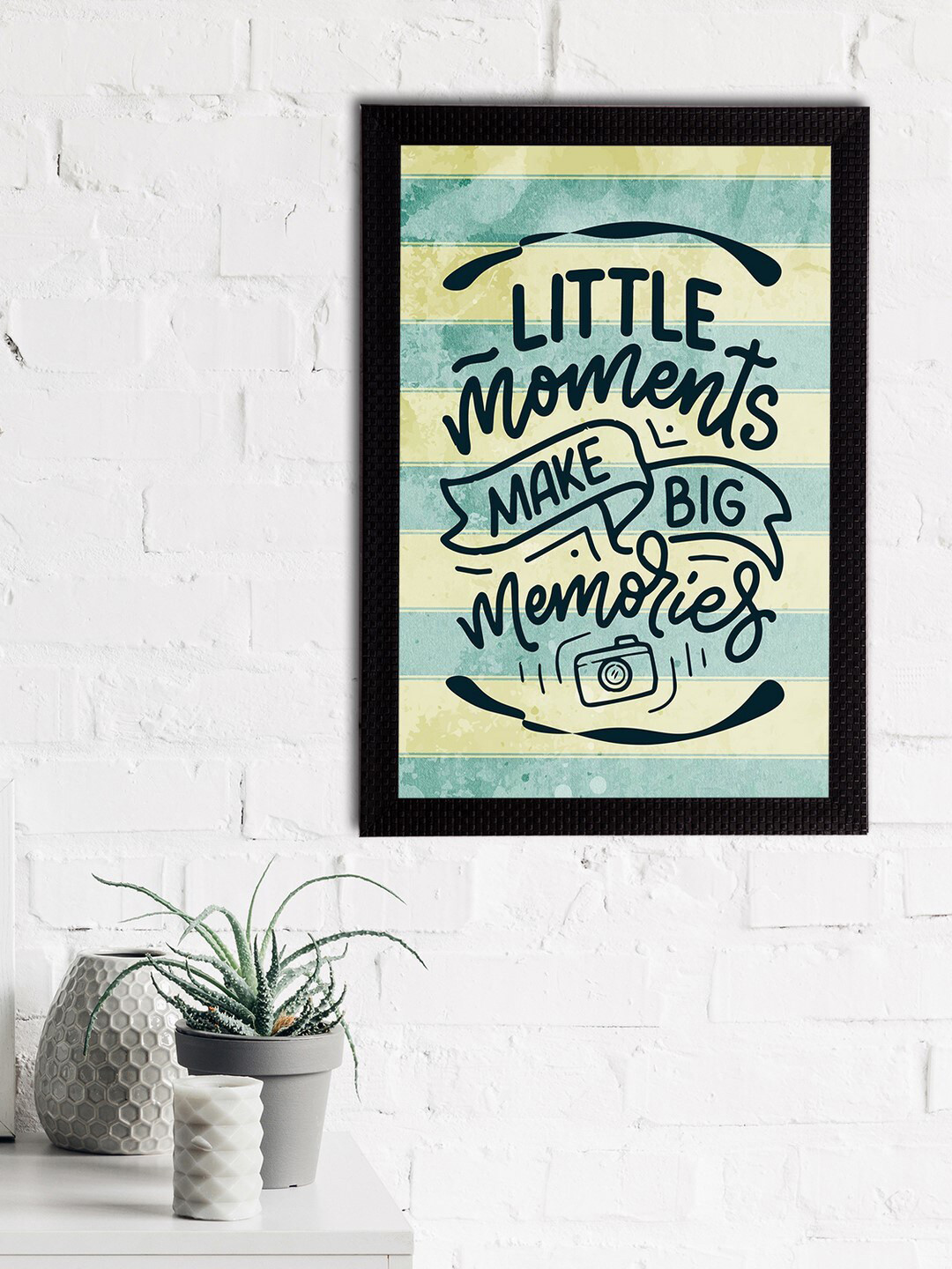 eCraftIndia Quotes Paper Wall Living Room Rectangle Paintings Wall Art -19.69 x 13.78In