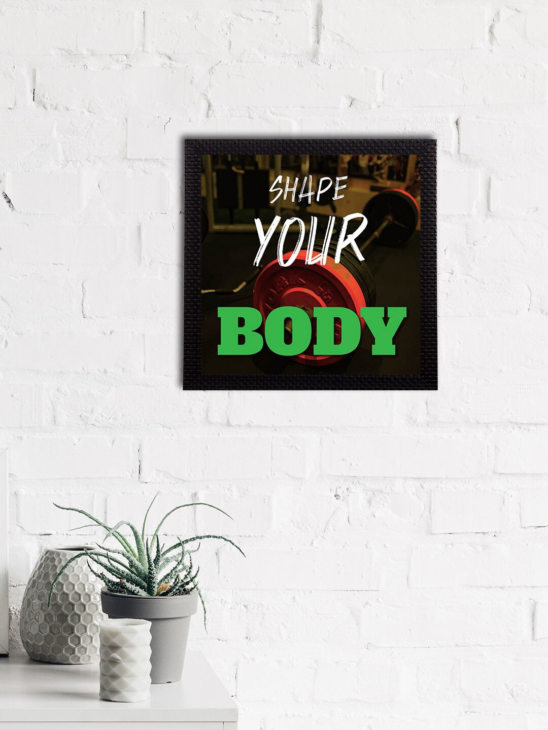 eCraftIndia Quotes Black Paper Wall Living Room Square Photographs Wall Art -10.6 x 10.6In