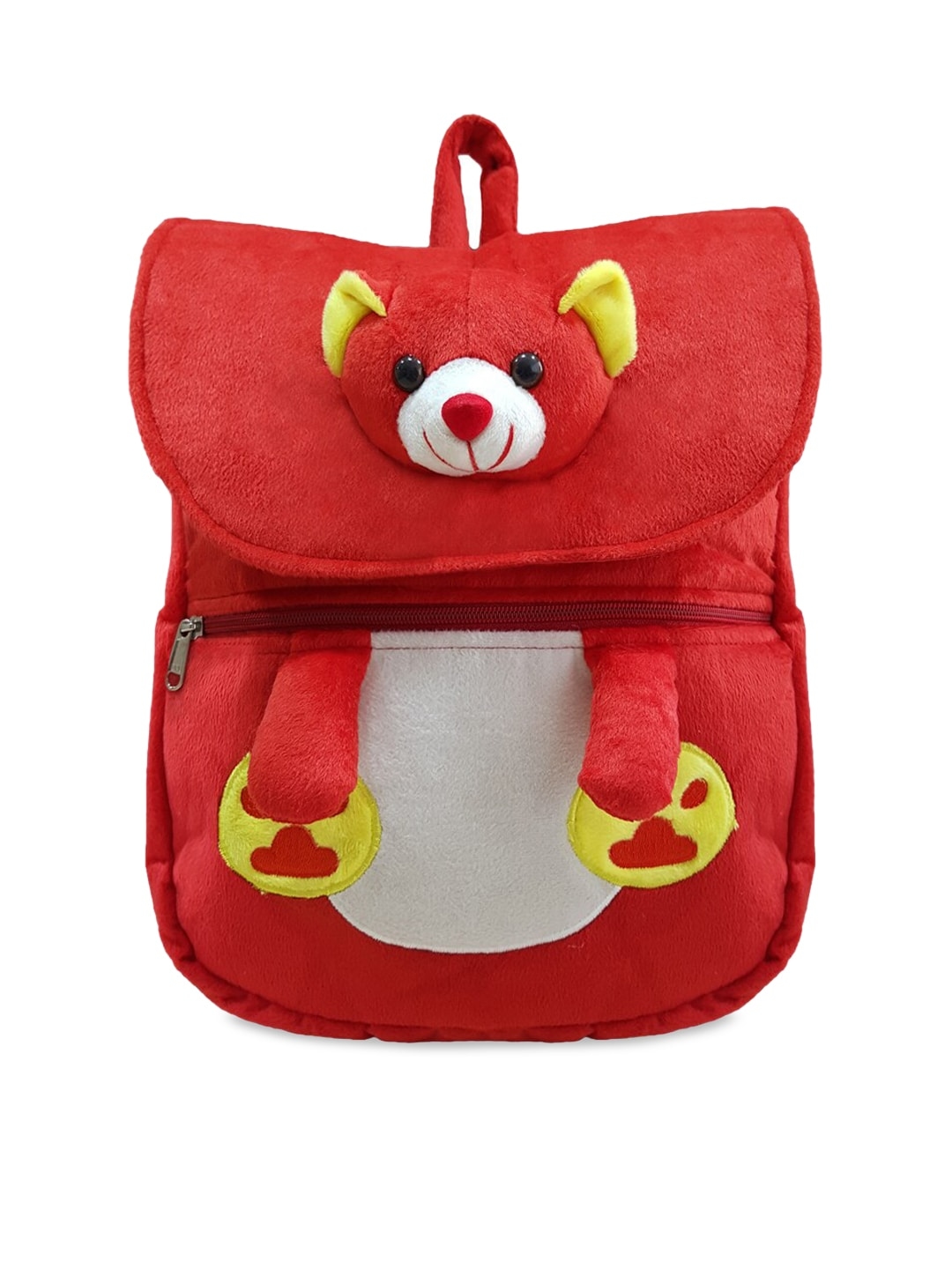 Ultra Kids Red Teddy Face Plush Soft Backpack Toy