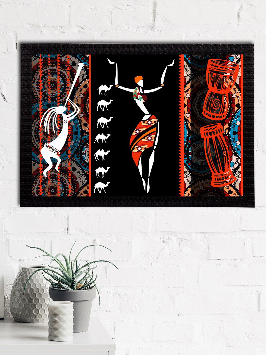 eCraftIndia Satin Wall Rectangle Paintings Wall Art - 20 x 14 In