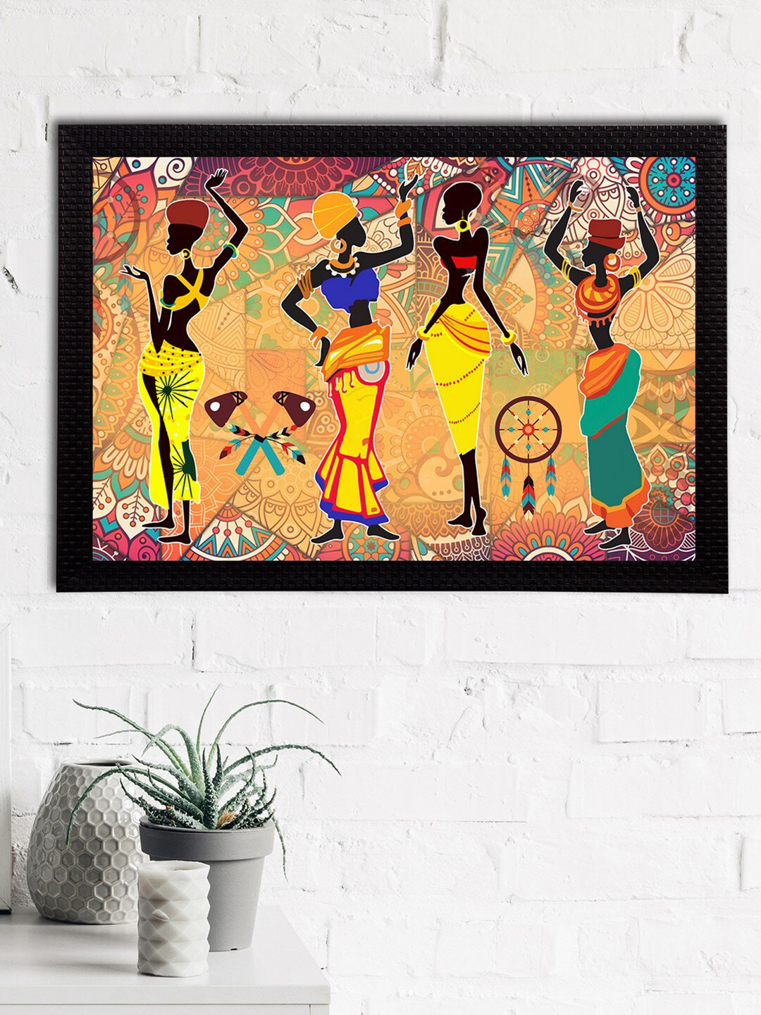 eCraftIndia Synthetic Wood Wall Rectangle Paintings Wall Art - 14 x 20 In