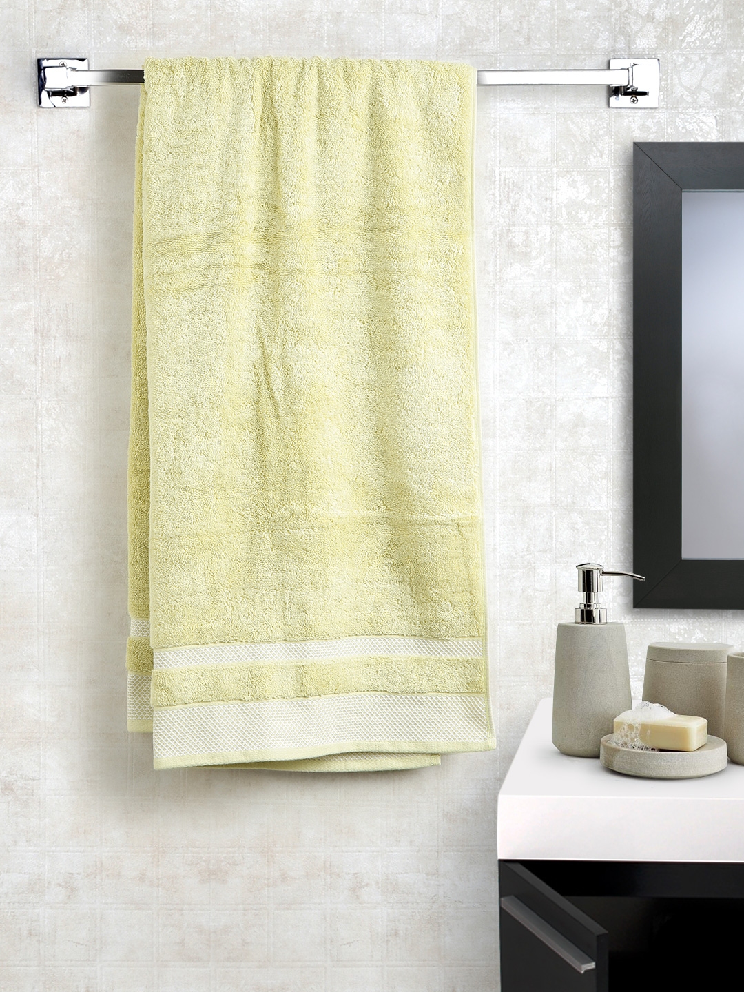 lime green bathroom towels